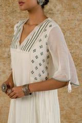 Off White Straight Embroidered Kurta Set (RTS)