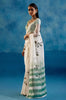 Sage Green Silk Organza Hand-Painted Leheriya Saree
