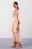 Blush Pink Hand Embroidered Cotton Silk Satin Kurta Set