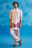 Blush Pink Silk Chanderi Hand-Painted Kurta Set