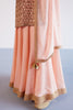 Blush Pink Hand Embroidered Pure Georgette Sharara Set