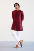 Maroon textured Chanderi Kurta Set