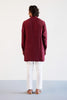 Maroon textured Chanderi Kurta Set
