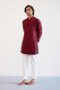 Maroon textured Chanderi Kurta Set