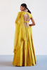 Malaika Arora in Mustard Yellow Embroidered Cotton Silk Satin Lehenga Set
