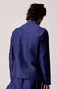 Fardeen F Khan in Royal Blue Silk Chanderi Kurta and Embroidered Bundi Set
