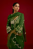 Green Cotton Satin Embroidered Kurta Set