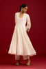 Ivory Cotton Silk Blend Embroidered Anarkali Set