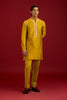 Mustard Bandhej Embroidered Kurta set