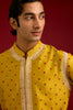 Mustard Bandhej Embroidered Kurta set