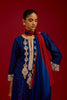 Navy Bhandhej Embroidered Kurta Set