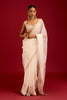 Ivory Embroidered Modal Satin Saree Set