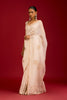 Ivory Embroidered Modal Satin Saree Set