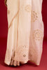 Ivory Embroidered Modal Satin Saree Set