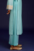 Aqua Blue Silk Chanderi Embroidered Kurta Set