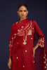 Rust Cotton Silk Satin Embroidered Kurta Set