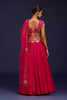 Fuchsia Embroidered Georgette lehenga Set