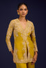 Mustard Organza Modal Satin Embroidered Sharara Set