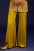 Mustard Organza Modal Satin Embroidered Sharara Set