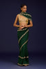 Green Embroidered Chinniya Silk Saree Set