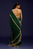 Green Embroidered Chinniya Silk Saree Set