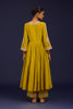 Mustard Silk Chanderi Embroidered Anarkali Set