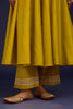 Mustard Silk Chanderi Embroidered Anarkali Set