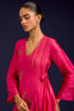 Fuchsia Anarkali with Pants Set