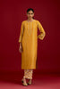 Mustard Cotton Silk Blend Embroidered Kurta Set
