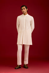 Ivory Cotton Silk Blend Bundi Set