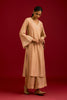 Beige Silk Chanderi Embroidered Kurta Set