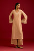 Beige Silk Chanderi Embroidered Kurta Set