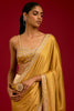 Mustard Embroidered Modal Satin Saree Set