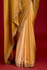 Mustard Embroidered Modal Satin Saree Set