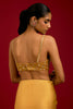 Mustard Embroidered Modal Satin Saree Set