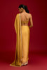 Mustard Embroidered Modal Satin Saree Set