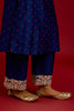 Navy Bhandhej Embroidered Kurta Set