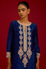 Navy Bhandhej Embroidered Kurta Set
