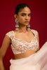 Ivory Embroidered Modal Satin Saree Set