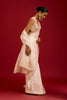 Ivory Embroidered Modal Satin Saree Set