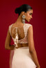 Ivory Embroidered Modal Satin Saree Set