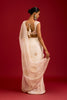Ivory Embroidered Modal Satin Saree Set