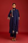 Navy Embroidered Kurta Set
