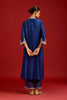Navy Chinniya Silk Embroidered Kurta Set