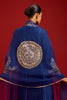 Navy Chinniya Silk Embroidered Kurta Set