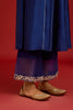Navy Chinniya Silk Embroidered Kurta Set