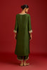 Green Chinniya Silk Embroidered Kurta Set