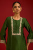 Green Chinniya Silk Embroidered Kurta Set