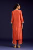 Orange Chinniya Silk Embroidered Kurta Set