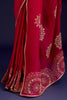 Fuchsia Embroidered Modal Satin Saree Set